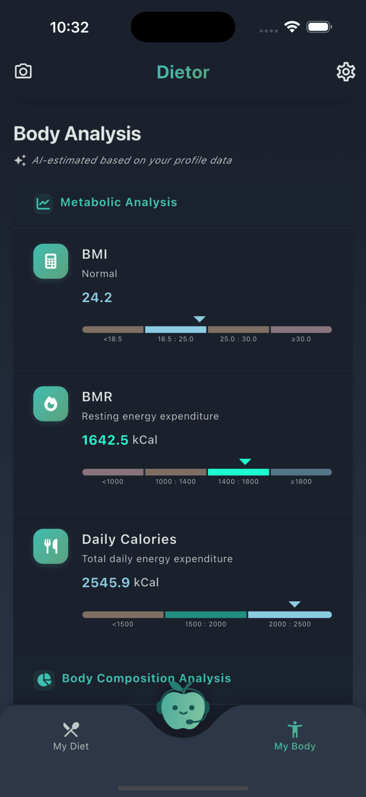 InBody Analysis Dark